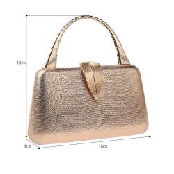 wholesale  leaf buckle metal chain handbag ladies luxury crystal clutch evening bags golden clutch woman party bag