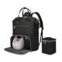LOVEVOOK Quilted fashion 15.6in Laptop Bag Travel Double Layer Pumping Bag for Working Moms Breast Pump Backpack with Cooler Bag