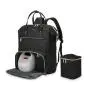 LOVEVOOK Quilted fashion 15.6in Laptop Bag Travel Double Layer Pumping Bag for Working Moms Breast Pump Backpack with Cooler Bag