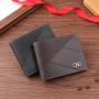 New men's wallet short thin section trend money clip multi card position leisure embossed youth card bag