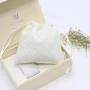 Custom Logo Printed Quilted Cotton Perfume Pouch Small Cotton Bag For Gift Jewelry Packaging Luxury Drawstring Cotton Bag