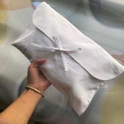 Custom Logo Printed Cotton Envelope Pouch  Clothing Packaging Super Soft Brushed Cotton Twill Envelop Dust Bag