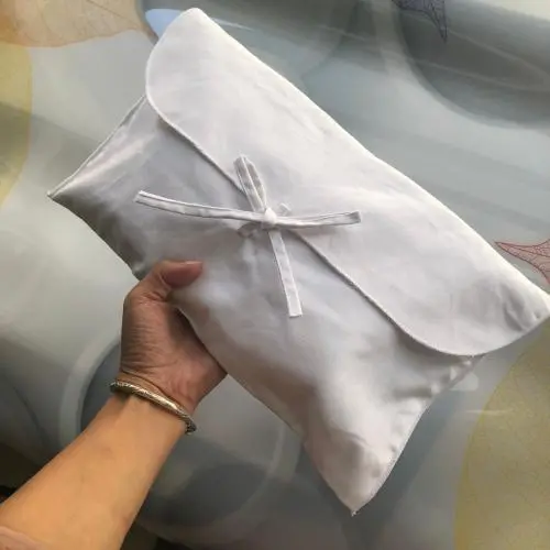 Custom Logo Printed Cotton Envelope Pouch  Clothing Packaging Super Soft Brushed Cotton Twill Envelop Dust Bag
