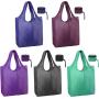 Wholesale Fashion Custom Printed Reusable Eco Tote Grocery Bags Heavy Duty Large Capacity Shopping Bags