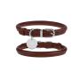 Factory eco-friendly high quality luxury genuine leather dog collar