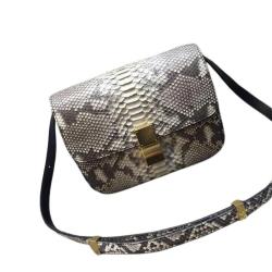 OEM ODM Customized Famous Designer Luxury Fashion Genuine Exotic Snake Skin Leather Crossbody Square Bags Handbags