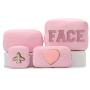 Keymay Spring Hot Sale RTS High Quality Cosmetic Storage organizer Large Makeup Bag Cosmetic Bags Velvet Terry Cosmetic Bag