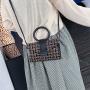 New Designer Woven Women Handbag Custom Cover Small One-shoulder Crossbody Bag Pu Leather Contrasting Color Bag