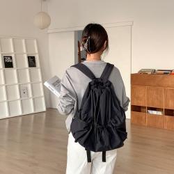 2023 New Design korean bag  China Female Nylon Backpack Wholesale Nylon Laptop Backpack Solid Color Fashion Backpack