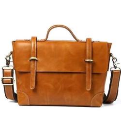 Custom  Men's classic briefcase  retro  Crazy Horse  leather men tote bag fashion Men business bag factory wholesale