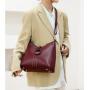 2024 Retro Women's Handbag New Fashion Single Shoulder Crossbody Bag  European-American Style  Large Ladies Bag With Round Ring
