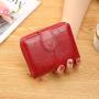 2024 New Women's Short Wallet Student Cute Zipper Card Bag Soft Leather Wallet Coin Purse