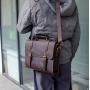 ZWY312 Wholesale Men Genuine Leather Briefcase Vintage Utility Crossbody Shoulder Bag Hot Selling Multi-compartment Laptop Bag