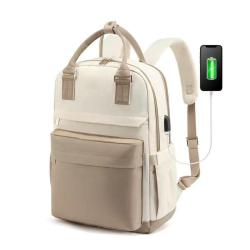 ZF277 Women's Fashion Casual Solid Backpack School Students Outdoor Backpack Custom Laptop Backpack With USB Port