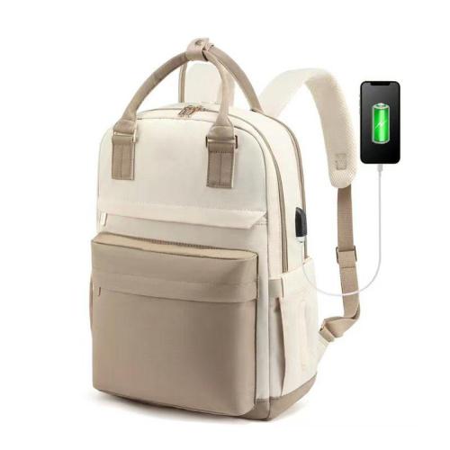 ZF277 Women's Fashion Casual Solid Backpack School Students Outdoor Backpack Custom Laptop Backpack With USB Port