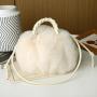 CCF704 New Trend Women's Fur Shoulder Handbag Ladies Single Shoulder Bag Luxury Tote Bags Drawstring Woven Purse And Handbag
