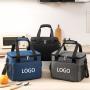 Custom Logo Reusable Lunch Box Office Work School Picnic Insulated Freezable Lunch Cooler Bag For Men Women