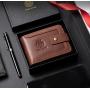 XL281 Men's Genuine Leather Short Wallet Soft Comfortable Purse Gift Packaging Box Card Holders Accept Customized Logo