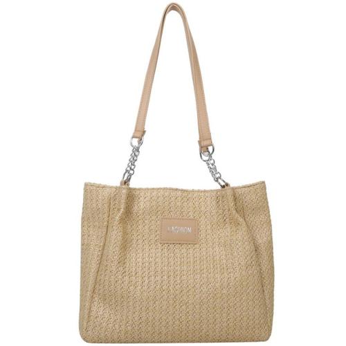 KBW374 Hot Spring Summer Tote Bag New Temperament Fashion Shoulder Beach Bag Large Capacity Solid Colour Woven Bags For Women