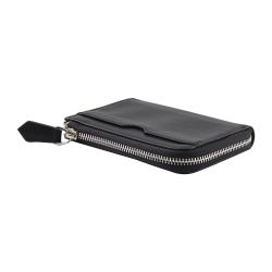 Men Genuine Leather Wallet Small Zipper Leather Men's Coin Purse KeyChain