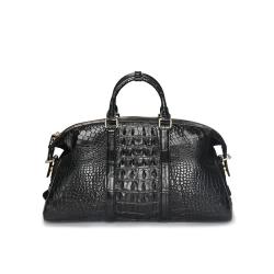Custom Logo Real Crocodile Skin Leather Large Duffle Handbags Fashion Oversized Shoulder Crossbody Travel Duffel Bags For Men