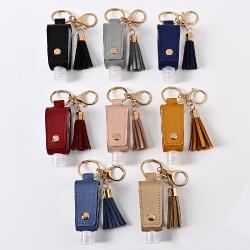 Factory Direct Wholesale Keychain Travel Size Bottle Hand Sanitizer Holder Tassel Portable Key Chains For Unisex