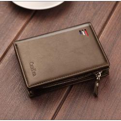 OEM005 Short Men Wallets Fashion New Card Purse Multifunction Organ Leather Wallet For Male Zipper Wallet With Coin Pocket