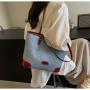 2024 new denim shoulder bag ladies commuting popular handbags large capacity tote bag for woman