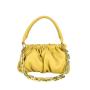 Trendy Women Pleated Shoulder Underarm Bag Casual Ladies Solid Color with chain Hobos Purse Handbags