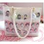 Factory custom transparent hand bag ita shoulder bag clear custom Ita bag with pin display pocket
