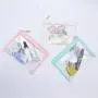 Deboss Logo PU & Clear Vinyl Portable Women Wedding Zipper Flat Pouch Transparent Travel Makeup Bag Evening Ladies Clutch Bag