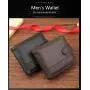 Factory wholesale men's wallet, short PU leather style,  cross-border, zipper and buckle, new style leather wallet, coin purse