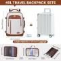 LOVEVOOK 40L Carryon Backpack Personal Item with 3 Packing Cubes Waterproof Business Weekender Overnight Luggage Travel Backpack