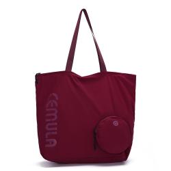 Large capacity leisure shopping bag foldable storage tote women's lightweight nylon cloth shoulder bag commuting bag