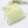 Custom Logo Printed Quilted Cotton Perfume Pouch Small Cotton Bag For Gift Jewelry Packaging Luxury Drawstring Cotton Bag