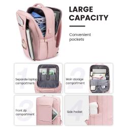 LOVEVOOK Casual Fashion Waterproof Smart Work College School Bags with USB Charging Port 15.6 17 inch Laptop Backpacks for Women