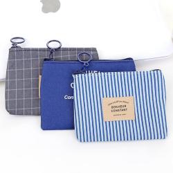 Wholesale Korean Fabric Wallet Women Zipper Coin Bag Custom Printing Mini Coin Purse