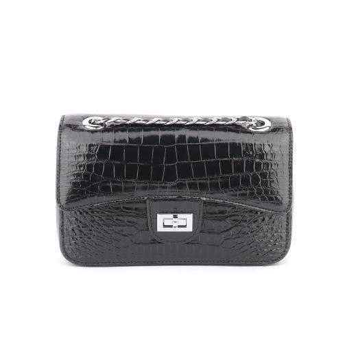 High Quality Designer Famous Brands Handbags Genuine Leather Crocodile Luxury Ladies Chain Shoulder Hand Bag Fashion Women