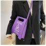 ZR749 Women's Bags Fashion PU Funny Girl Retro Small Square Bag Simple Zipper Shoulder Crossbody Phone Bag Female Party Shopping