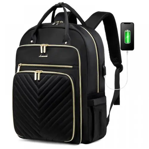 Custom Available Waterproof Nylon College School Laptop Backpack with USB Laptop Fashion Bag Backpack for Women Girls