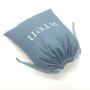 Custom Logo Printing Blue Cotton Linen Gift Packaging Dust Pouch Organic Shoe Handbag Clothes Packaging Cotton Shopping Bag