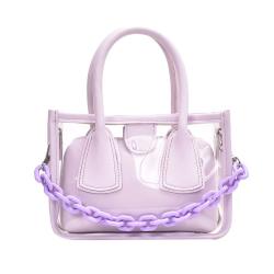 High Quality Transparent Ladies Shoulder Tote Bag PVC Crossbody Clear Women Hand Bag