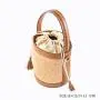 2024 New Beach Straw Bag Seaside Vacation Shoulder Bucket Bag Straw Bag for Women