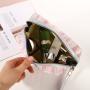 Custom Logo Luxury Fashion Special Laser Shiny PVC Holographic Makeup Cosmetic Bags Women