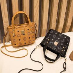 Hot Sale Women Small Bucket Bag Cheap Wholesale Handbags Ladies Shoulder Bags Causal Tote Bag PU Polyester Single Lady Purse