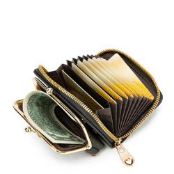 HR164 New Trend Mini Students Coin Purse PU Flower Fashion Crowd Small Wallet Women's Art Lock Clasp Organ Card Billfold