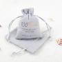 Custom Logo Printed Suede Gift Bag Mini Velvet Suede Drawstring Ring Jewelry Pouch