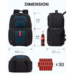 Sucipi 26L PEVA 54 Cans Leak-Proof Insulated Backpack with 4 Ice Packs Double Deck 12 Hours Lunch Camping Picnic Cooler Backpack