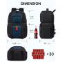 Sucipi 26L PEVA 54 Cans Leak-Proof Insulated Backpack with 4 Ice Packs Double Deck 12 Hours Lunch Camping Picnic Cooler Backpack