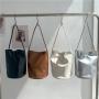 New product Soft PU leather lady shoulder bag designer large capacity handbags for women luxury Simple fashion Bucket bag